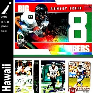 Hawai'i Rainbow Warriors 4 Card Lot - CFTBL [8_5_1]